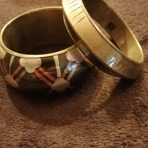 2 brass bracelet